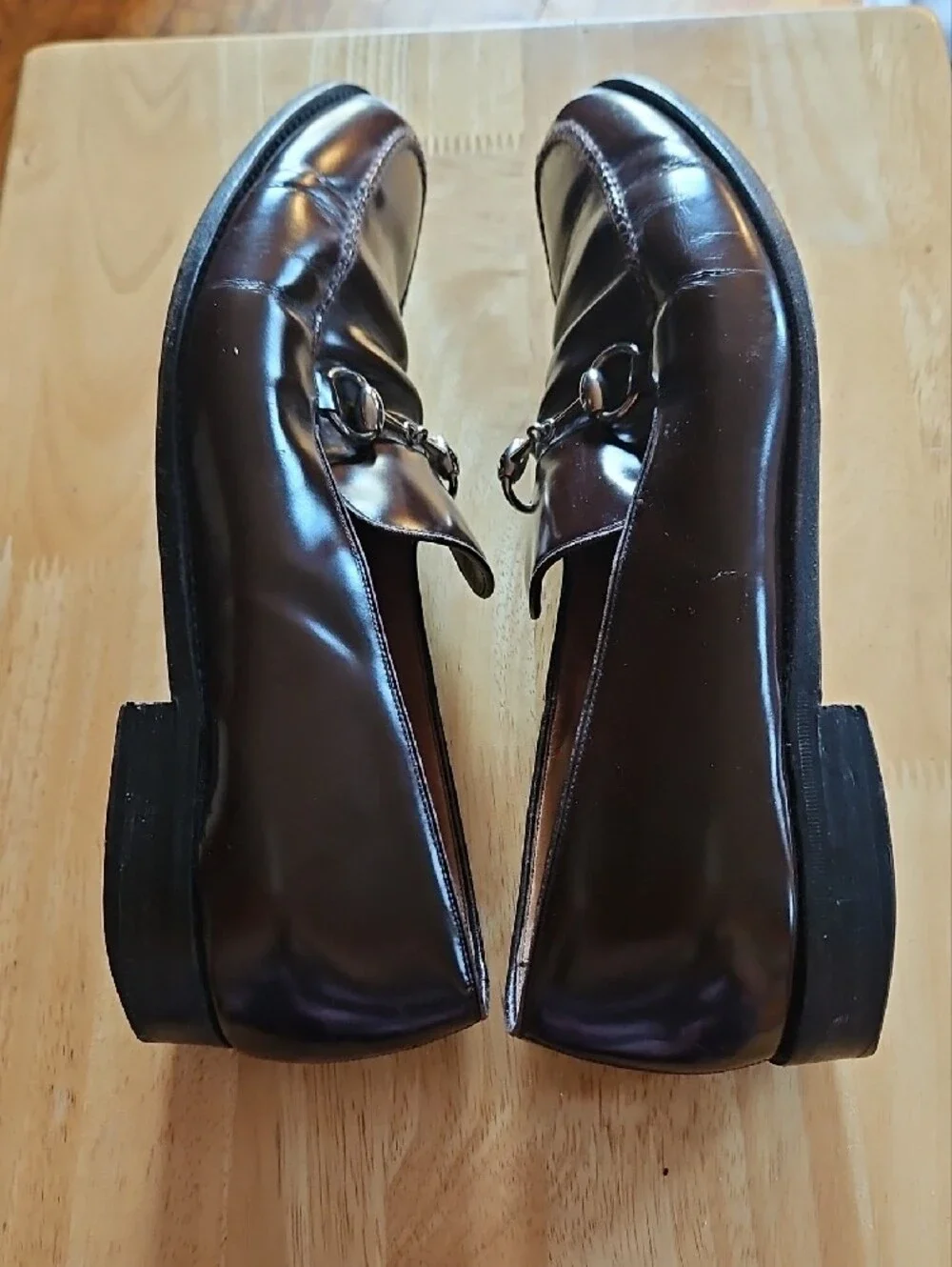 Gucci Brown Leather Horsebit Loafers